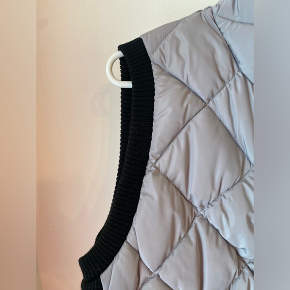 Marc New York Womens Gray Mock Neck Quilted Zip Sleeveless Vest Jacket Size L - Picture 5 of 12